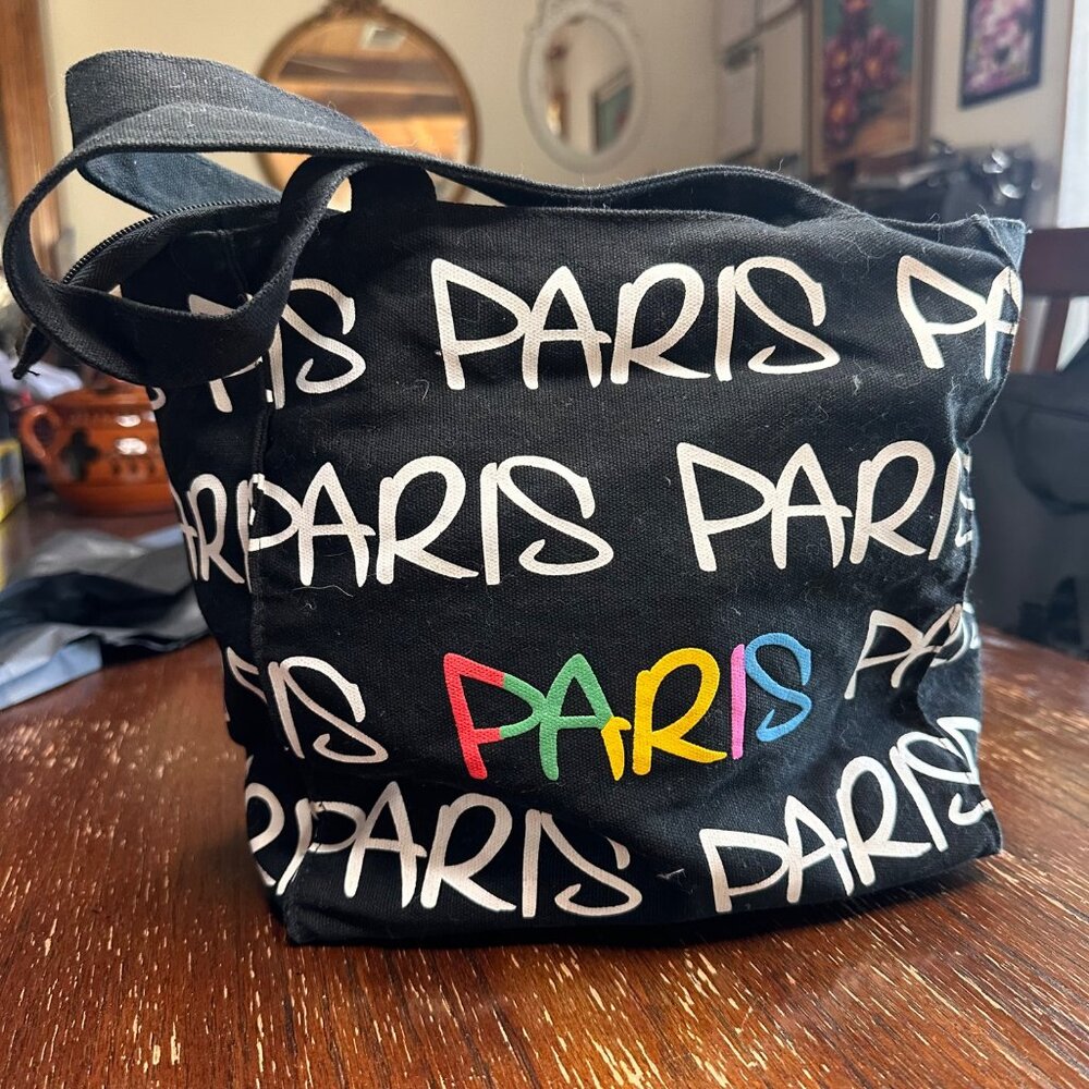 Robin Ruth Paris Canvas Black Travel Shoulder Bag